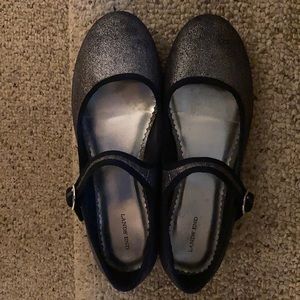 Girls Size 5M Land’s End navy sparkle shoes
